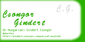 csongor gindert business card